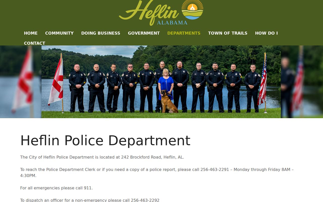 Heflin warrant records police clerk and report contacts