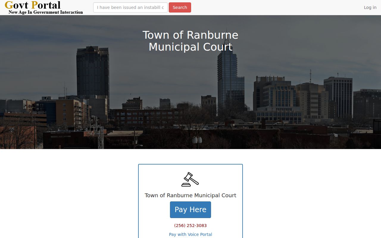Ranburne warrant municipal court payment portal